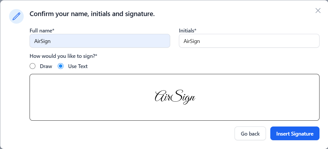 Digital E-Signatures